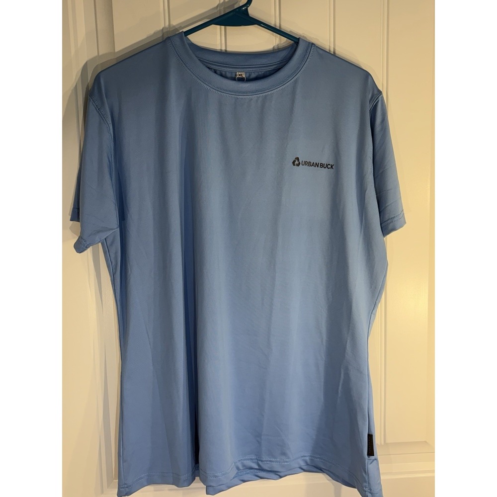 Urban Buck Men's‎ Athletic Workout T-Shirt XL Blue Performance Moisture Wicking
